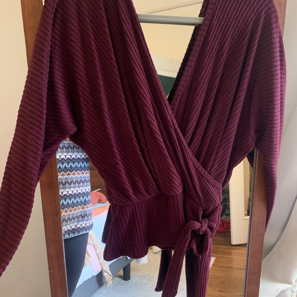 Deep v neck sweater